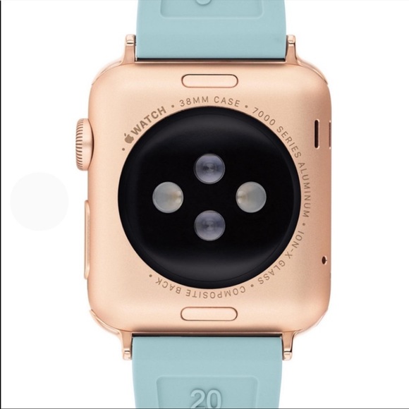 🦄RARE Rose Gold Hardware/ COACH Signature C Rubber Apple Watch® Band ~38\40mm - Picture 12 of 13